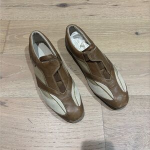 Clark’s Men's Slip-On Leather & Suede Sneakers in Brown and Cream